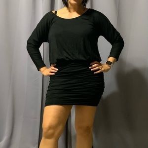 Venus black medium dress tunic or cover up